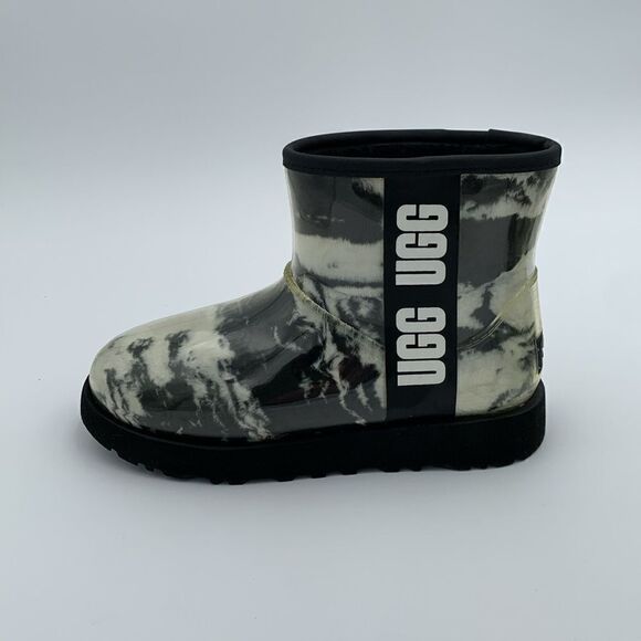 Ugg classic mini marble black and white winter rain boots - Picture 4 of 11
